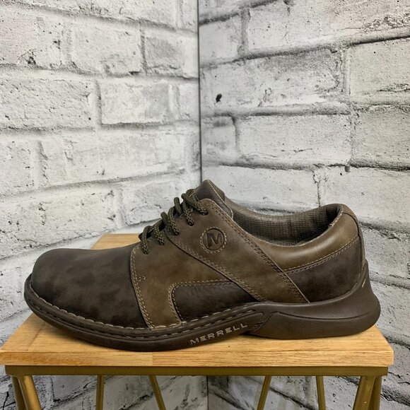 Merrell Shoes Mens 8.5 Brown Gunsmoke Leather Business Casual Performance Oxford main image 5